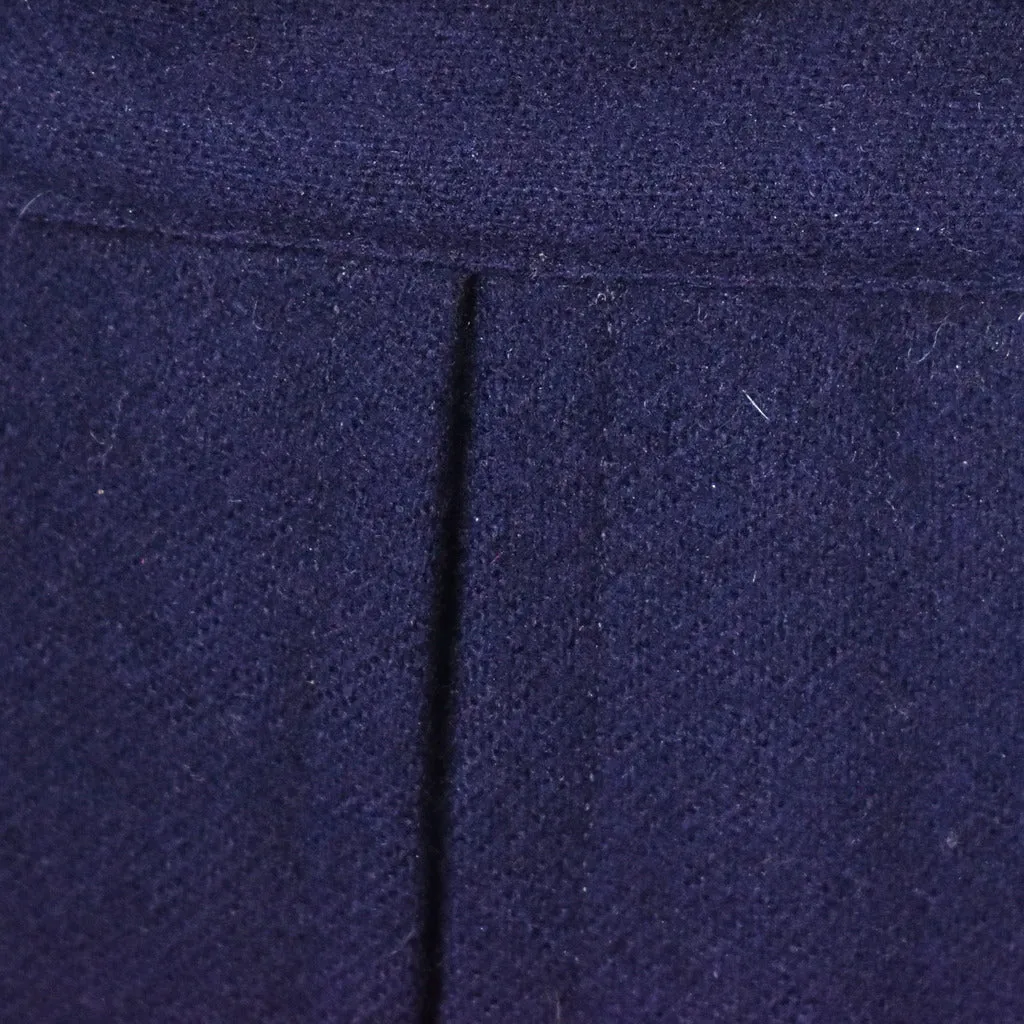 1950s Vintage Navy Box Pleat Skirt