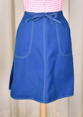 1960s Vintage Blue Wrap Skirt
