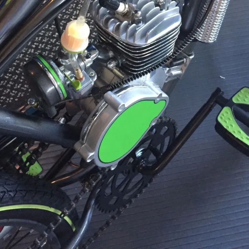 2 Stroke Motorized Bicycle Engine Cover Dress Up Decal Kit