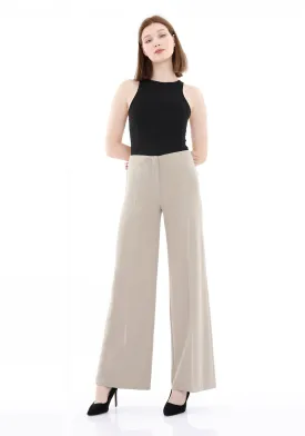 Beige Wide-Leg Pants for a Sleek and Stylish Look - G-Line