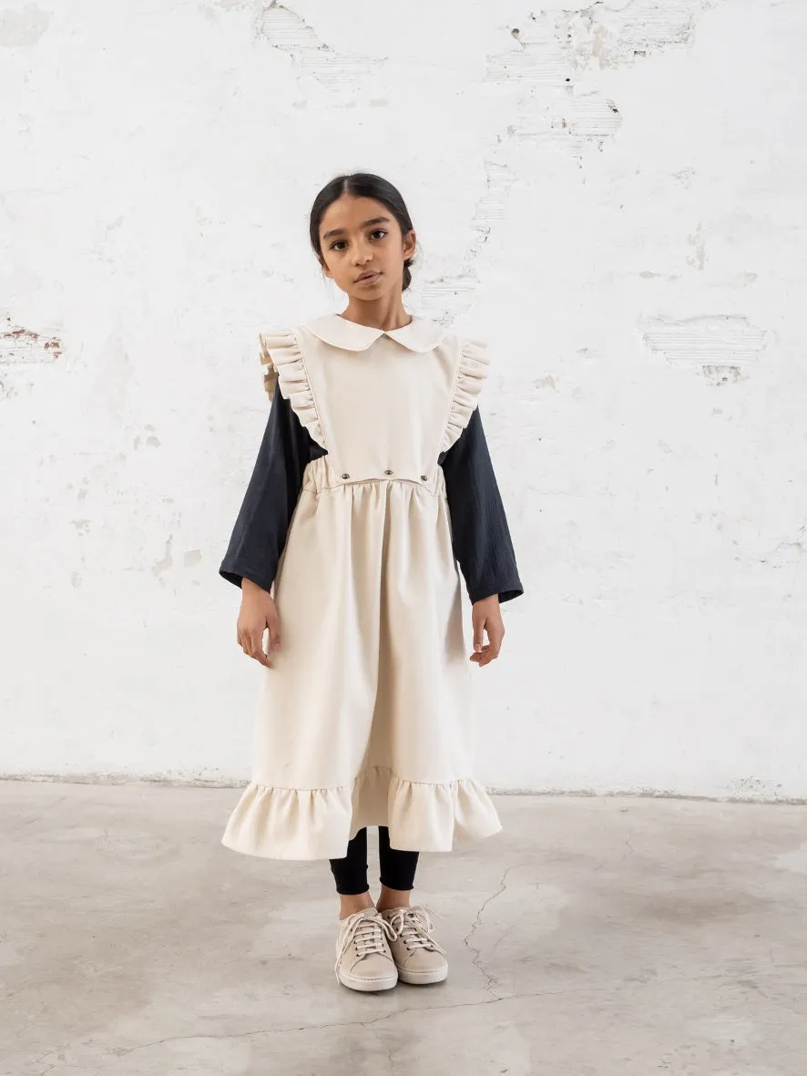 BELLE CHIARA PLEATED TRIM APRON STYLE JUMPER
