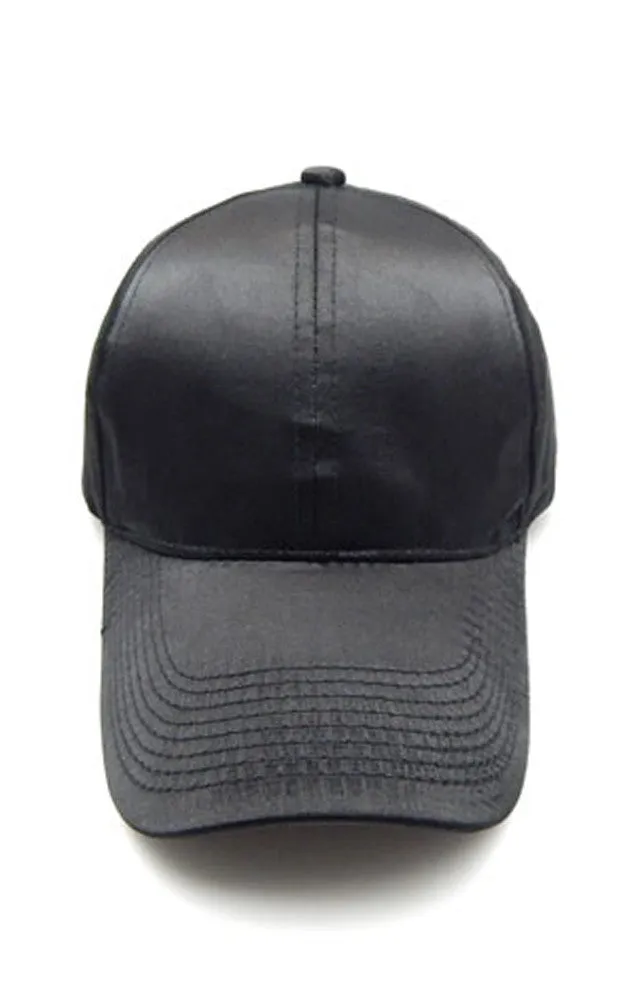 [BOGO] LH3170 Black Satin Fabric Cap