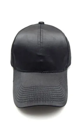 [BOGO] LH3170 Black Satin Fabric Cap