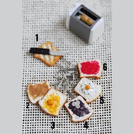 Bread Toast Miniature Planner N Paper Pins