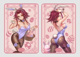 COST: 3,500 LP -  Metal Field Center - Easter Bunny Akiza VARIANT in Rose Gold