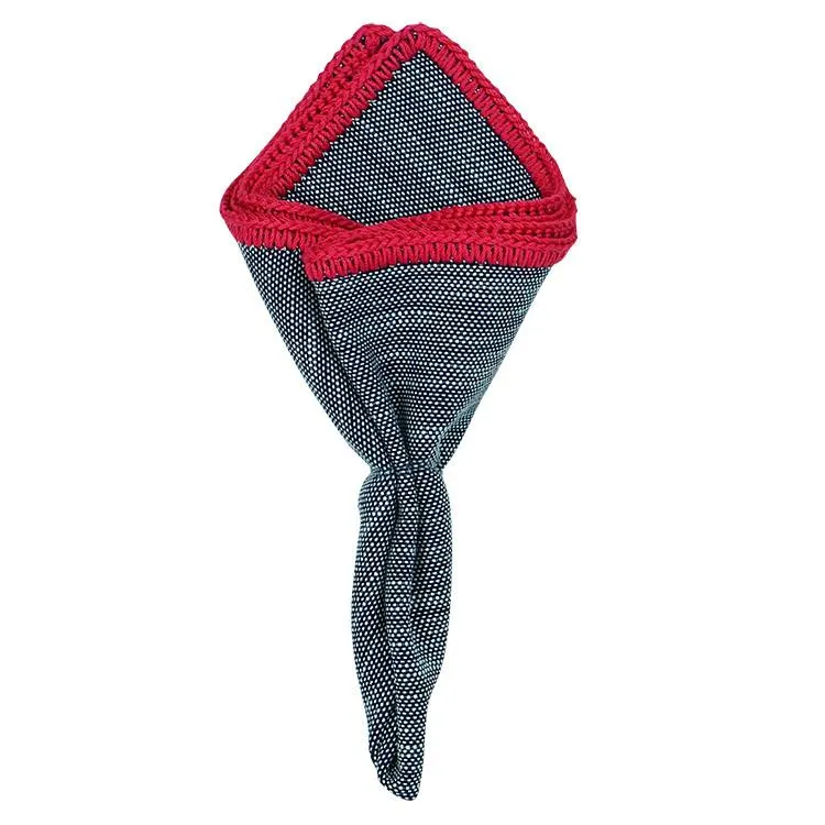 Denim Du Volte with Red Signature Border