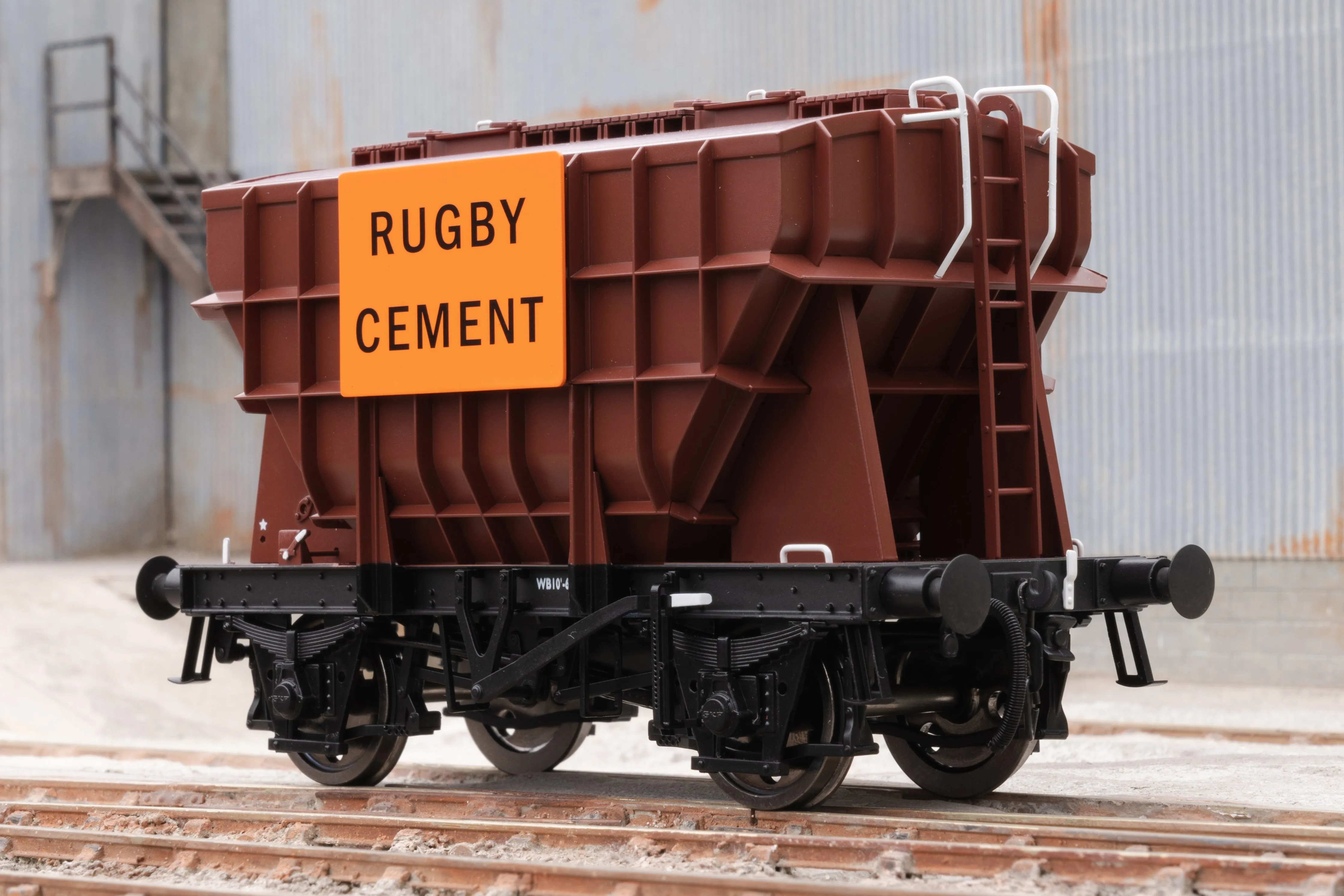 Ellis Clark Trains E3005U Finescale O Gauge Presflo Wagon 'Rugby Cement' 'Un-Numbered', Bauxite