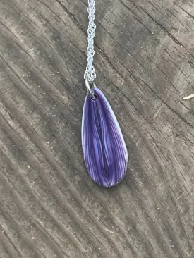 Fine Wampum Crocus Petal Pendant Necklace.