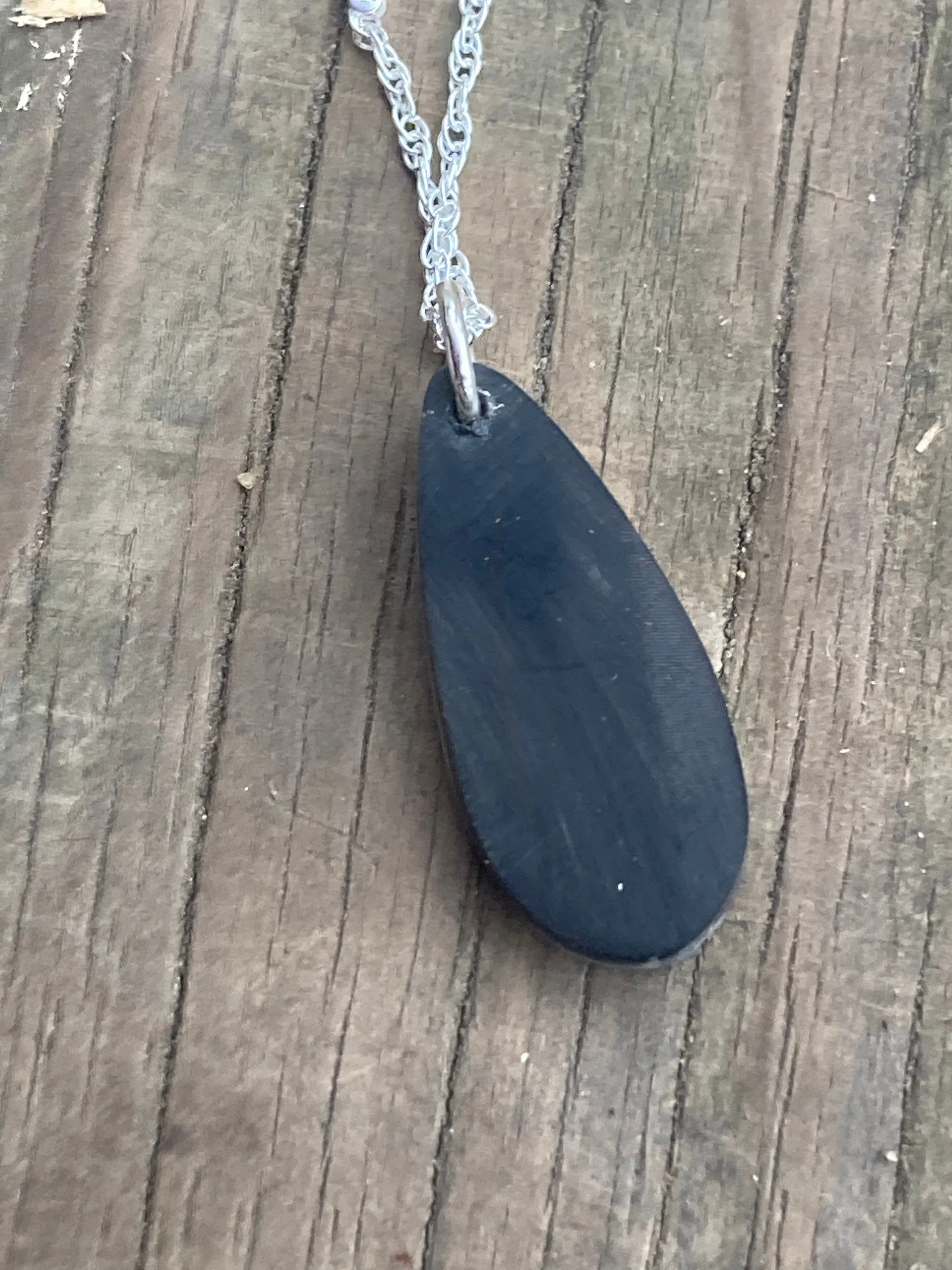 Fine Wampum Crocus Petal Pendant Necklace.