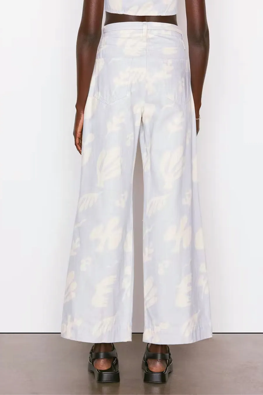 Frame Denim High Rise Baggy Denim Pant - Tropical Chambray