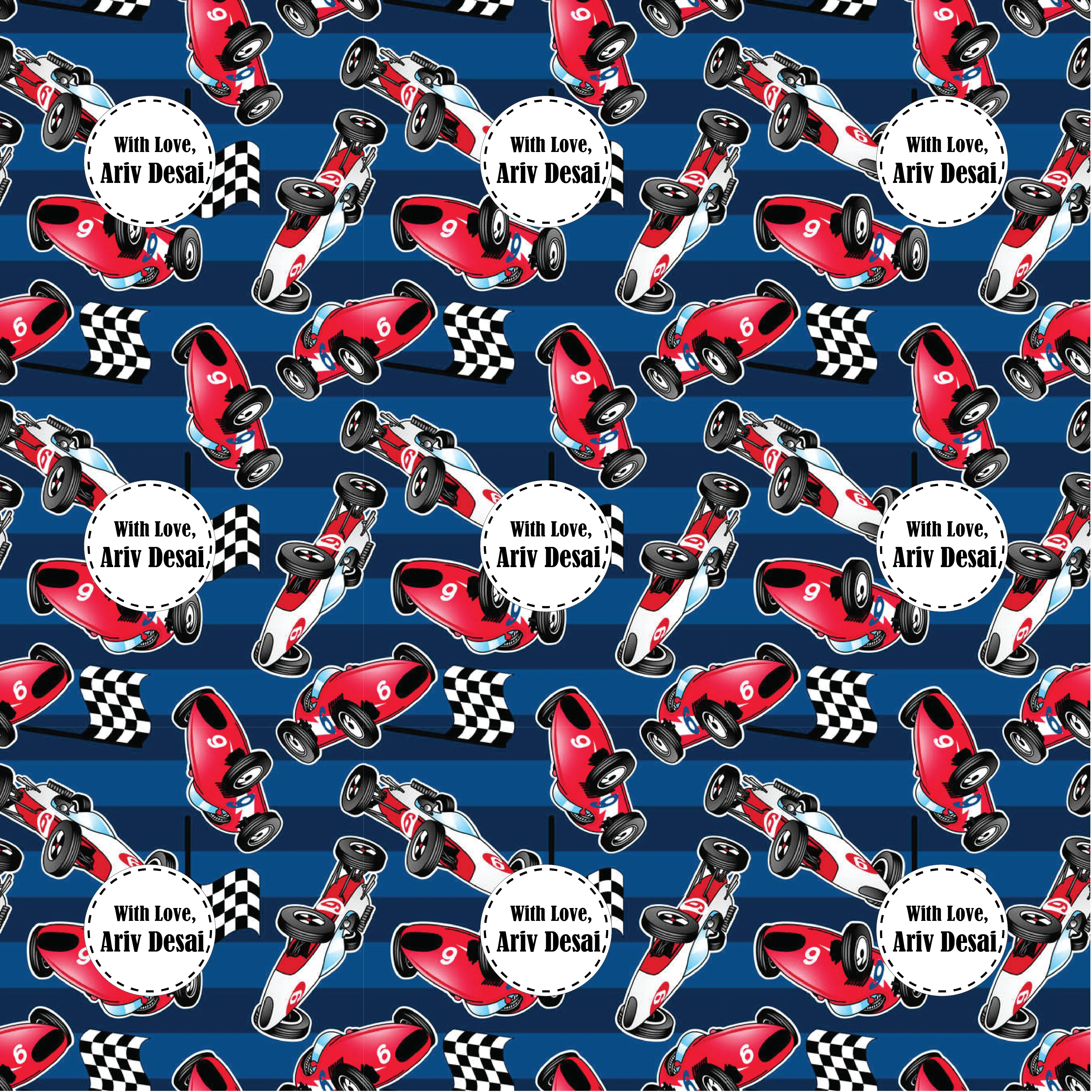 Gift Wrapping  Paper -Red Racer