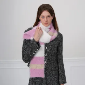 Homemade Design Korean Style Soft Warm Stripe Knitted Autumn Winter Scarf