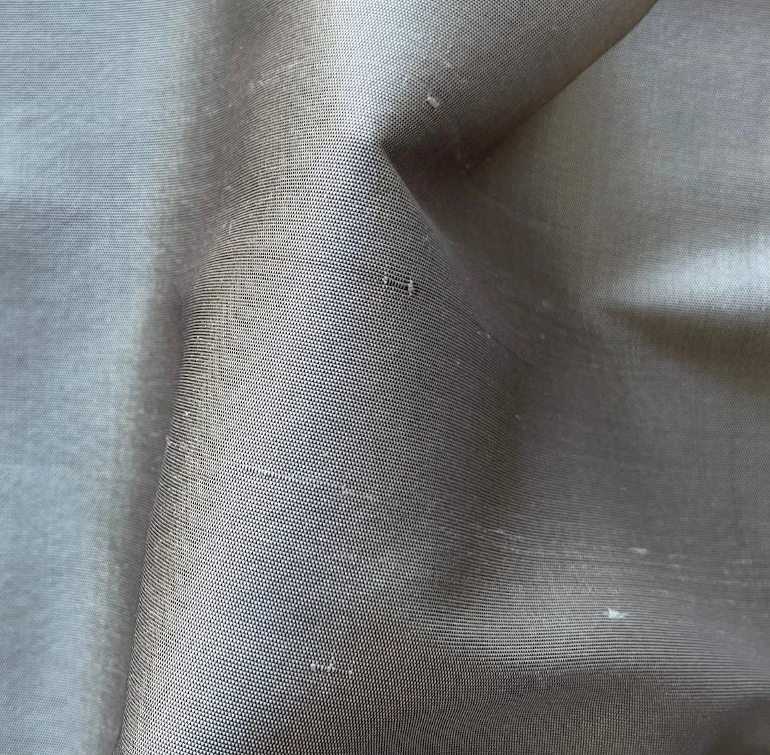Iridescent Silvered Mink Silk Dupioni (Made in China)