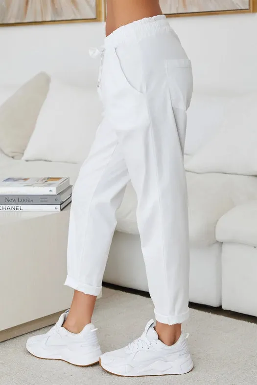 Italian Drawstring Relaxed Chino Pant