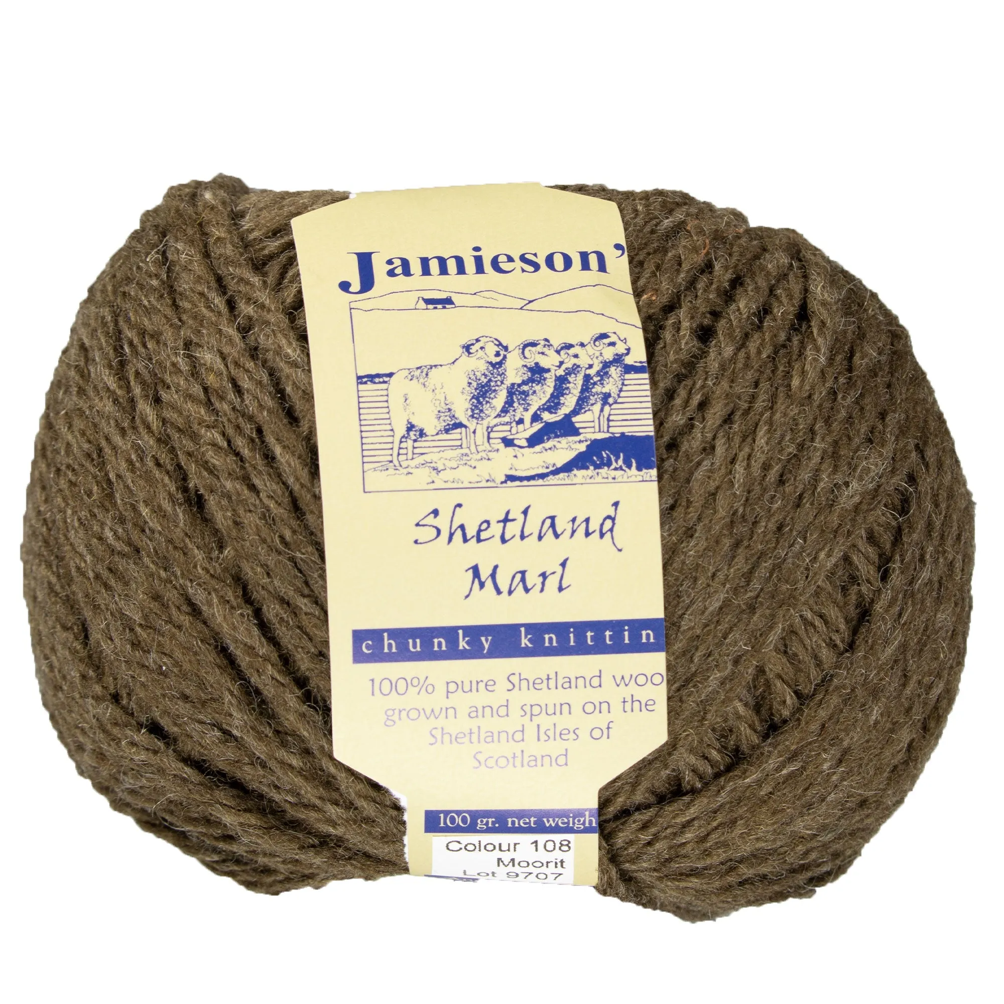 Jamieson's of Shetland Marl Chunky Yarn - 108 Moorit