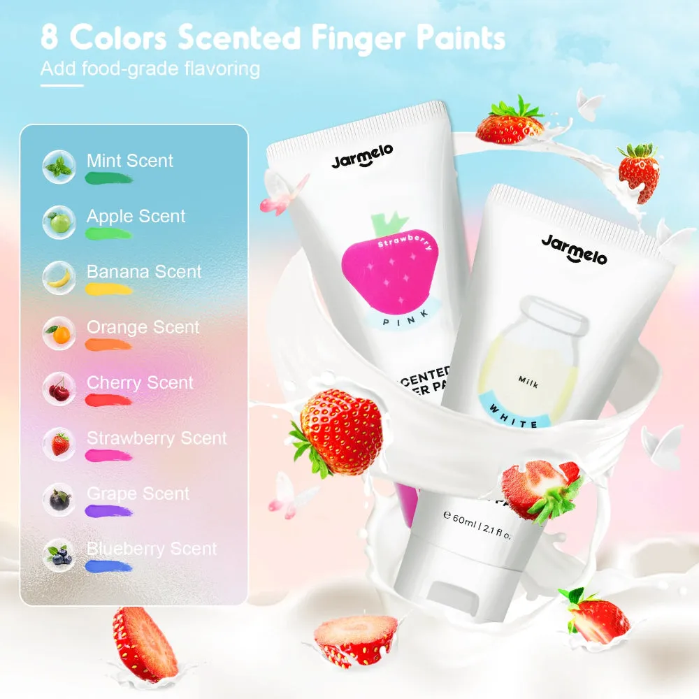 Jar Melo Scented Finger Paint-8 colors