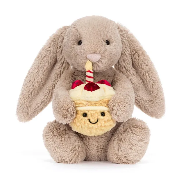 Jellycat Bashful Beige Birthday Bunny