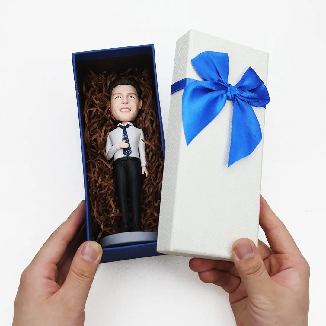 Male Custom Orthopedist Bobblehead with Engraved Text