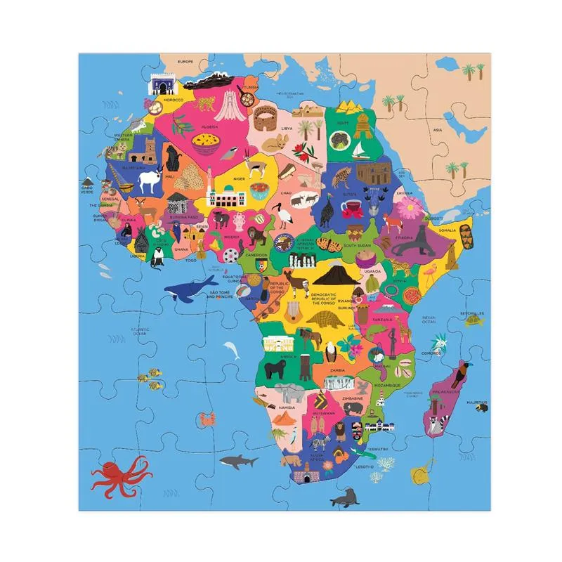 Map of Africa 70 Piece Geography Puzzle
