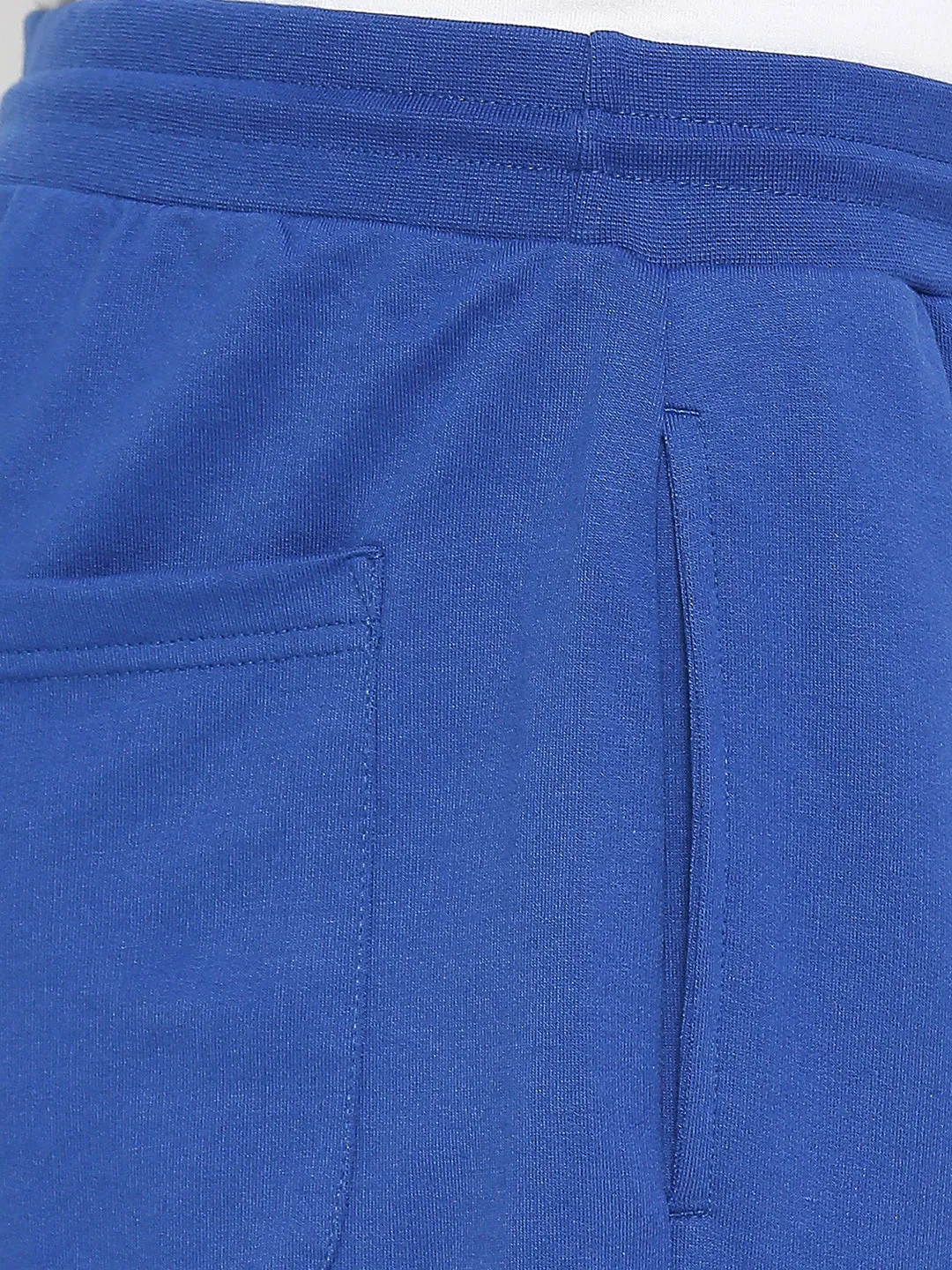 Men Premium Cotton Blend Royalblue Trackpant - Underjeans By Spykar