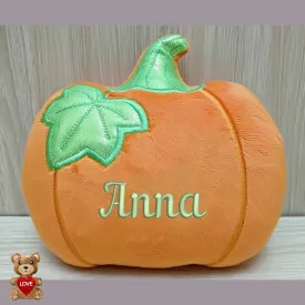 Personalised embroidery Plush Soft Toy Haloween Pumpkin - Custom Gifts For Children