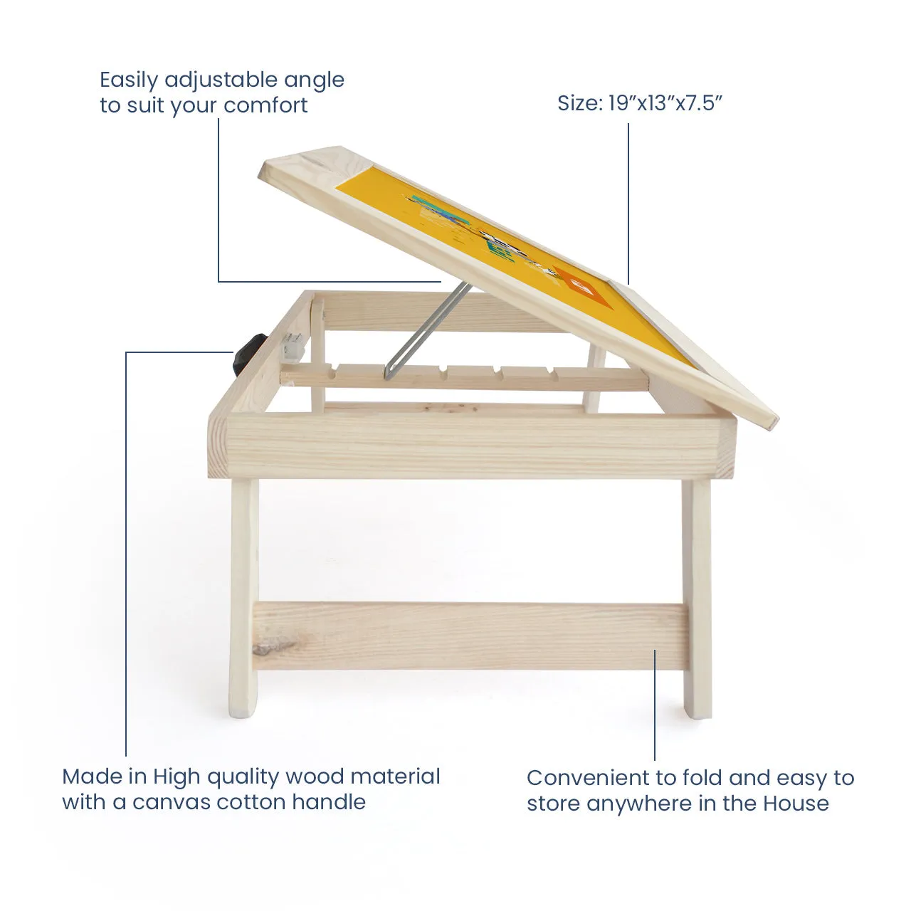 Personalised Foldable Desk - Football Goals, Girl