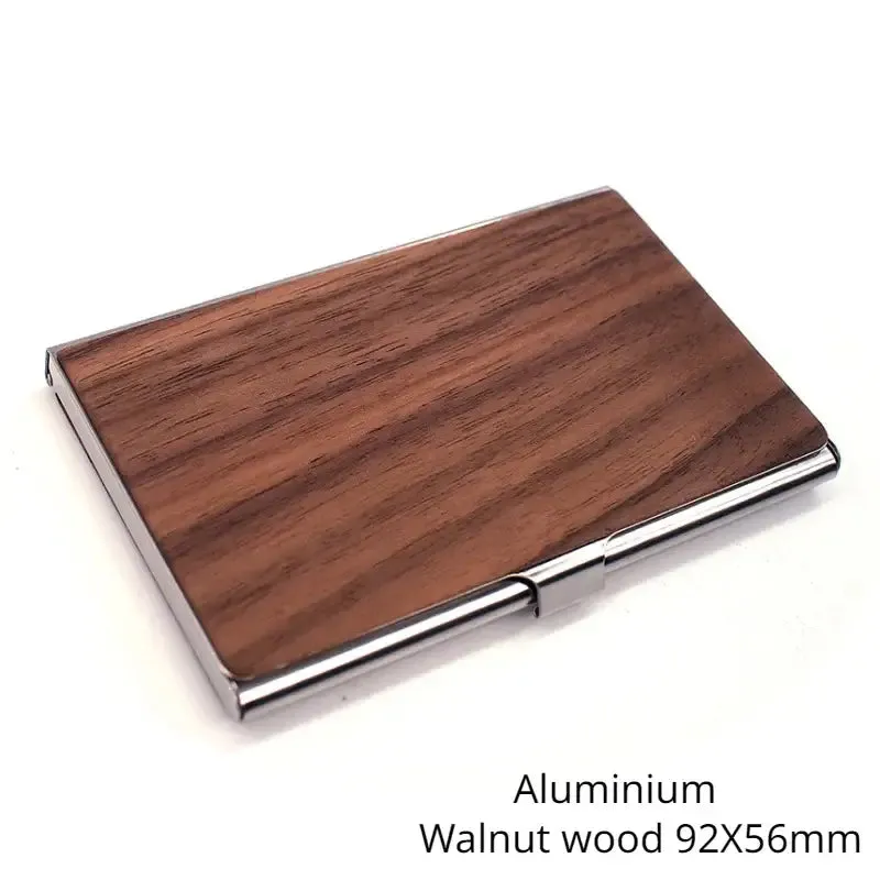 Personalized Laser Engraving Logo Wooden Metal Business Card Box