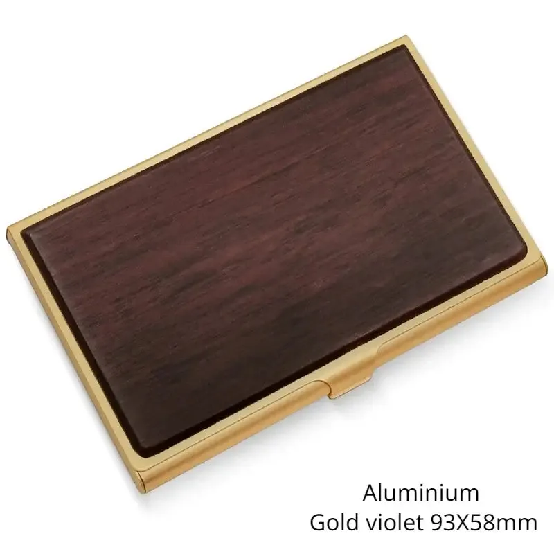 Personalized Laser Engraving Logo Wooden Metal Business Card Box