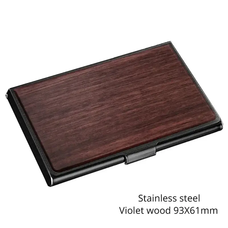 Personalized Laser Engraving Logo Wooden Metal Business Card Box