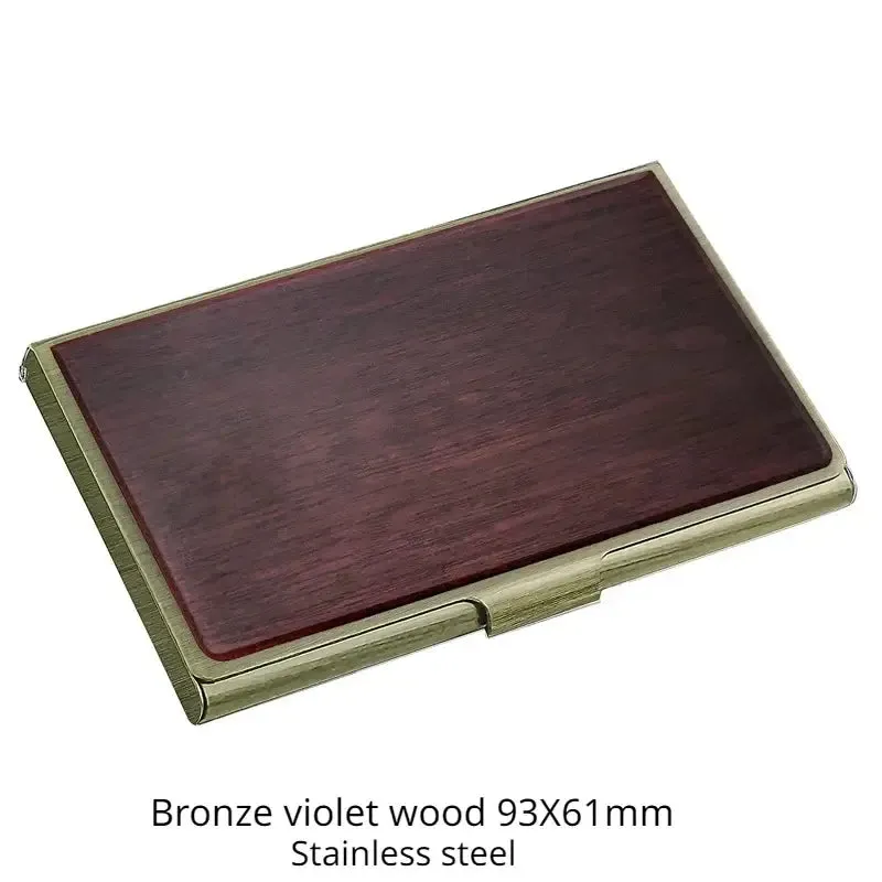 Personalized Laser Engraving Logo Wooden Metal Business Card Box