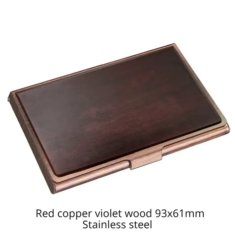 Personalized Laser Engraving Logo Wooden Metal Business Card Box
