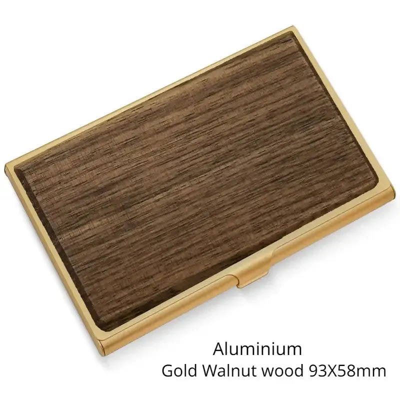 Personalized Laser Engraving Logo Wooden Metal Business Card Box