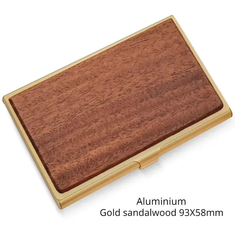 Personalized Laser Engraving Logo Wooden Metal Business Card Box