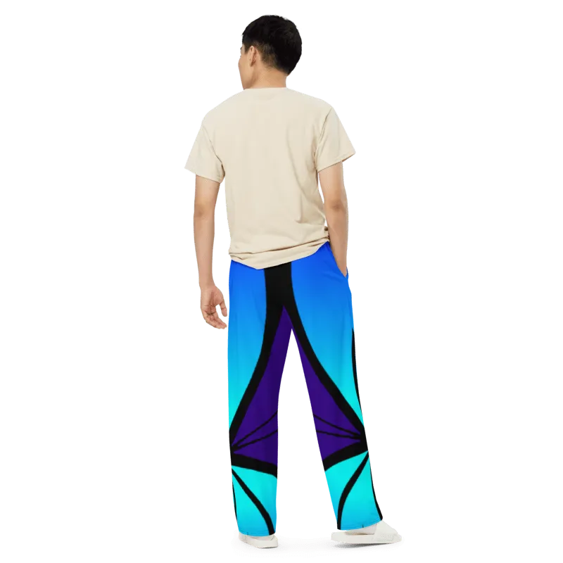 "Mystical Butterfly Bliss" Collection - Unisex Designer Wide Leg Pants