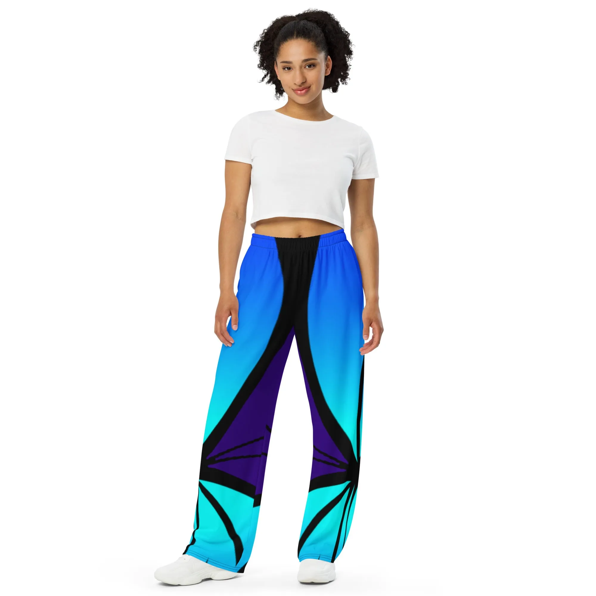 "Mystical Butterfly Bliss" Collection - Unisex Designer Wide Leg Pants