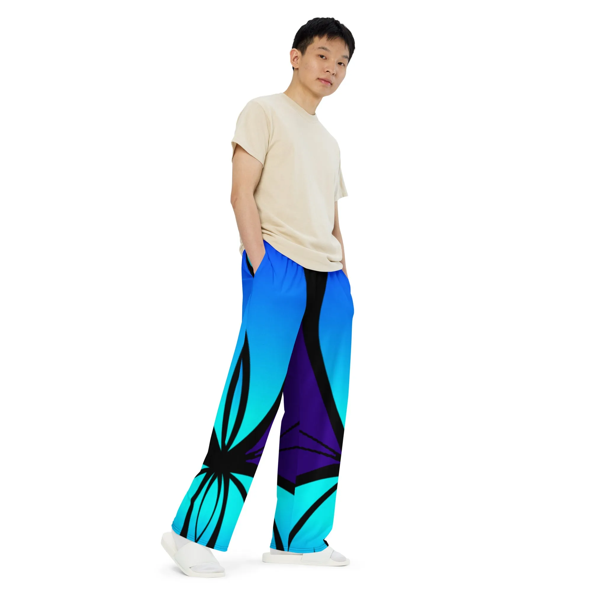 "Mystical Butterfly Bliss" Collection - Unisex Designer Wide Leg Pants
