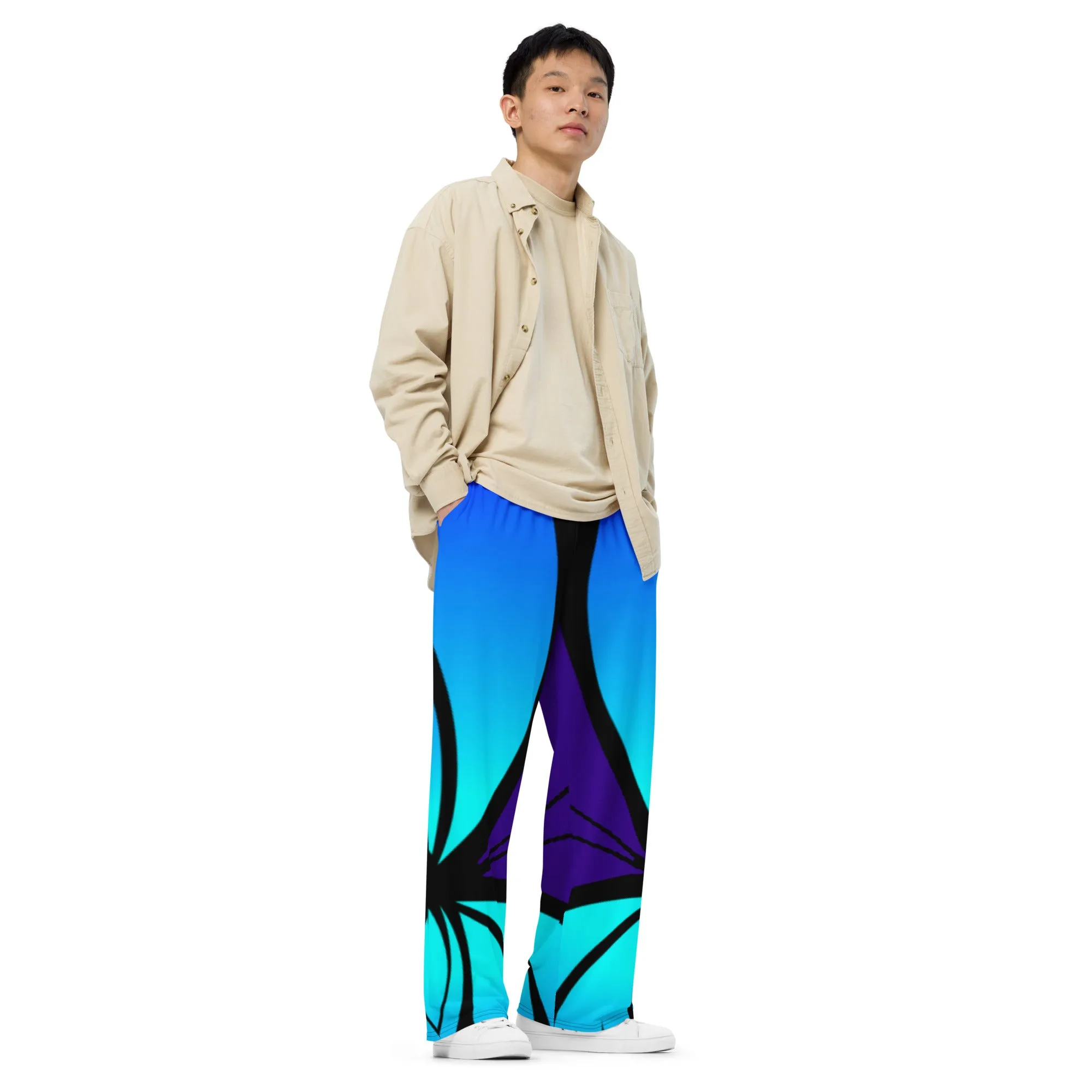 "Mystical Butterfly Bliss" Collection - Unisex Designer Wide Leg Pants