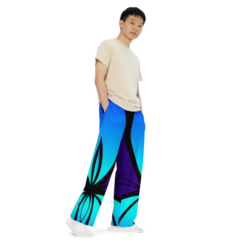 "Mystical Butterfly Bliss" Collection - Unisex Designer Wide Leg Pants