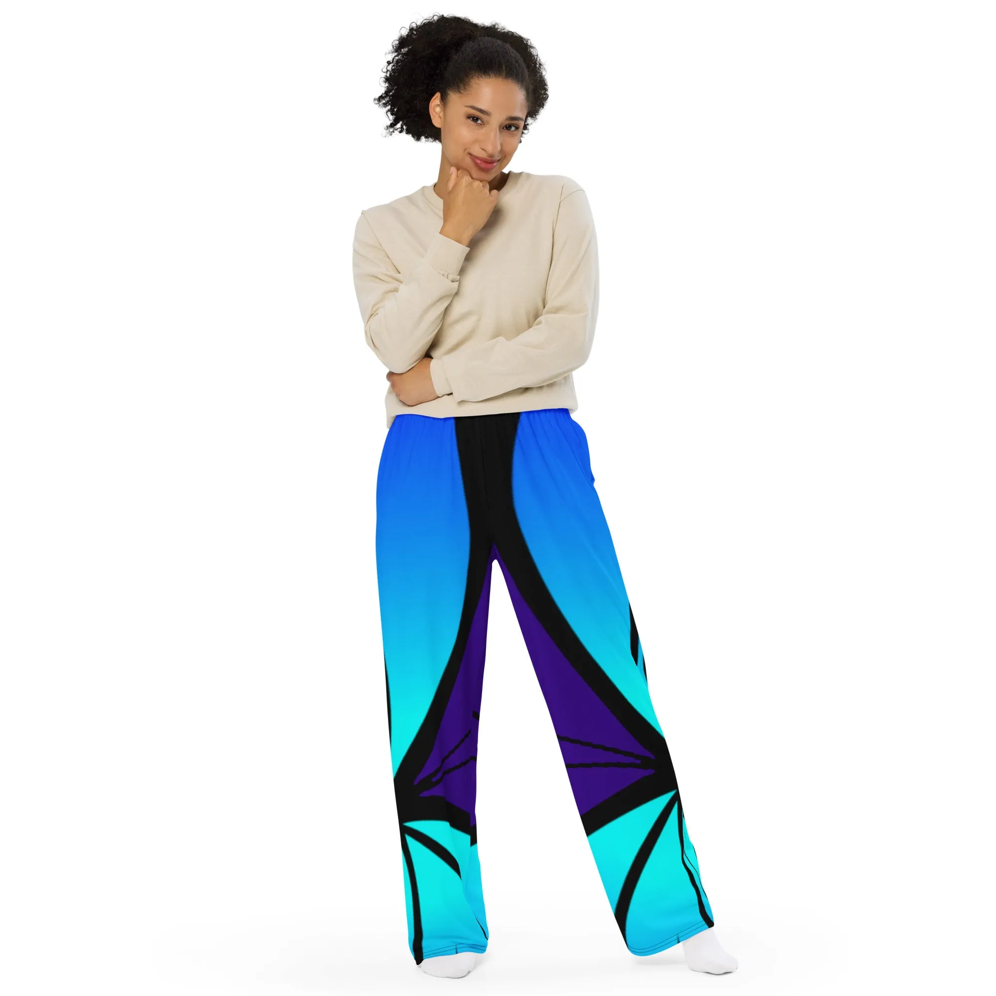 "Mystical Butterfly Bliss" Collection - Unisex Designer Wide Leg Pants