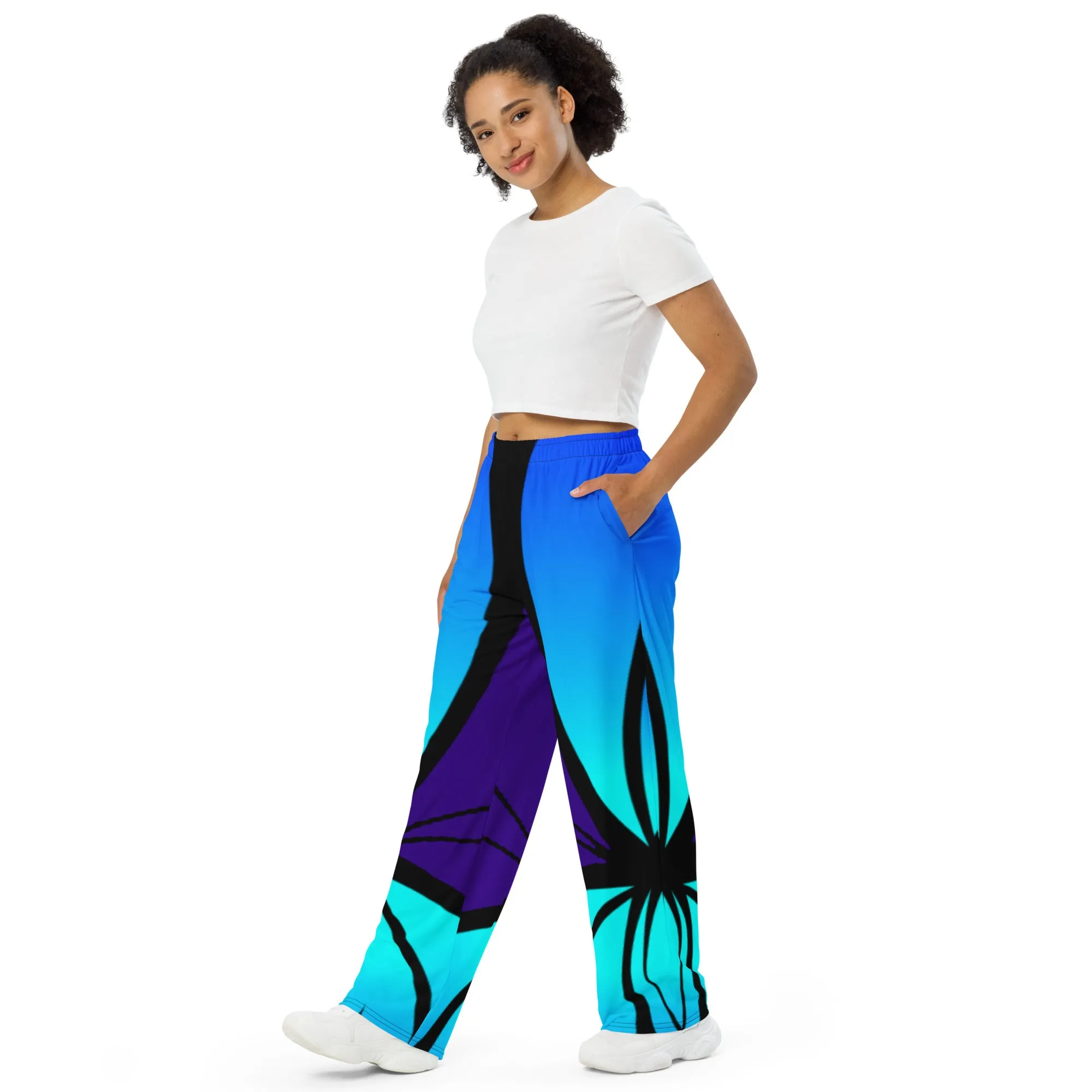 "Mystical Butterfly Bliss" Collection - Unisex Designer Wide Leg Pants