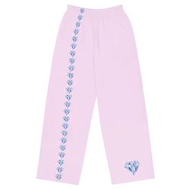 "Sparkling Love Diamond Affair" Collection - Designer Unisex Wide Leg Pants