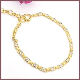 Slim Crystal Chain Bracelet