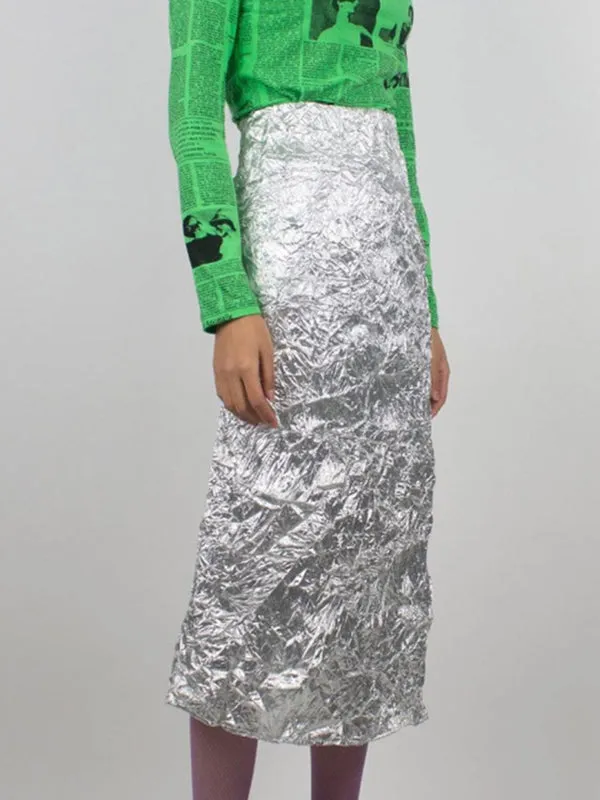 Solid Color A-line Skirts Bottoms