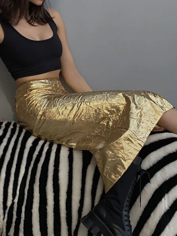 Solid Color A-line Skirts Bottoms