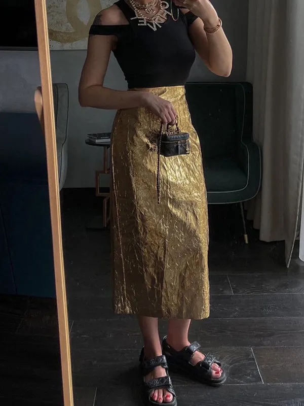 Solid Color A-line Skirts Bottoms
