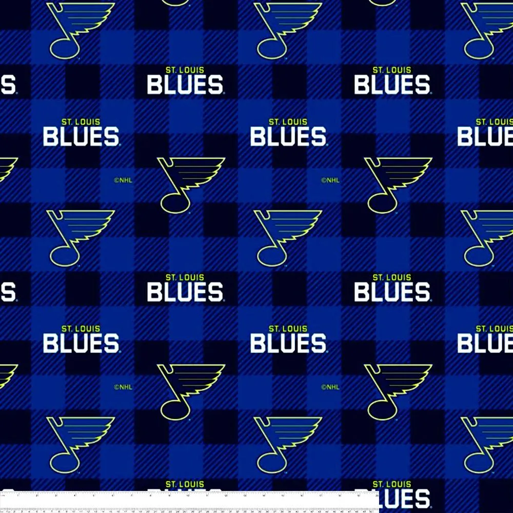 St. Louis Blues - NHL Fleece Print - Plaid