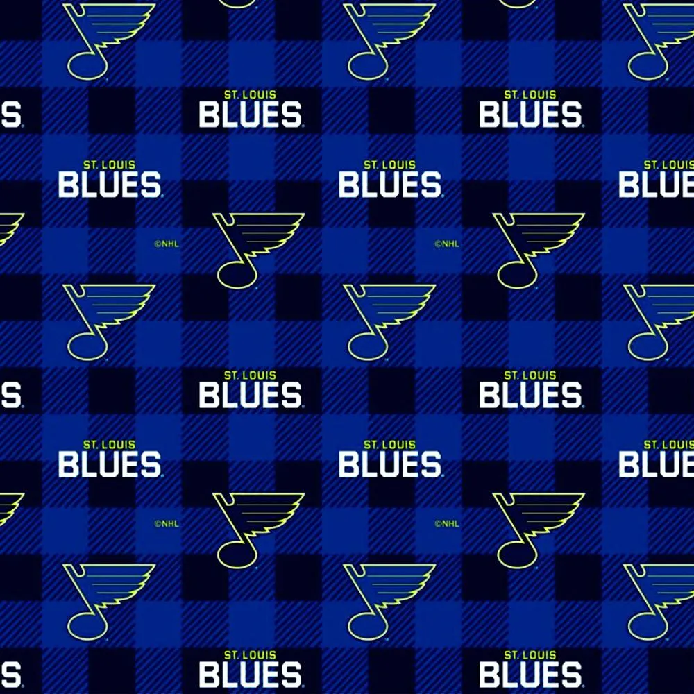 St. Louis Blues - NHL Fleece Print - Plaid