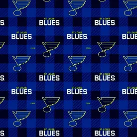 St. Louis Blues - NHL Fleece Print - Plaid