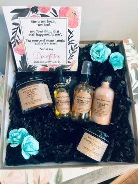 SUSTAINABLE SKINCARE GIFT KIT- VEGAN FACE TONER, FACE OIL, FACE MASK, FACE CREAM, LAVENDER SHEA BUTTER