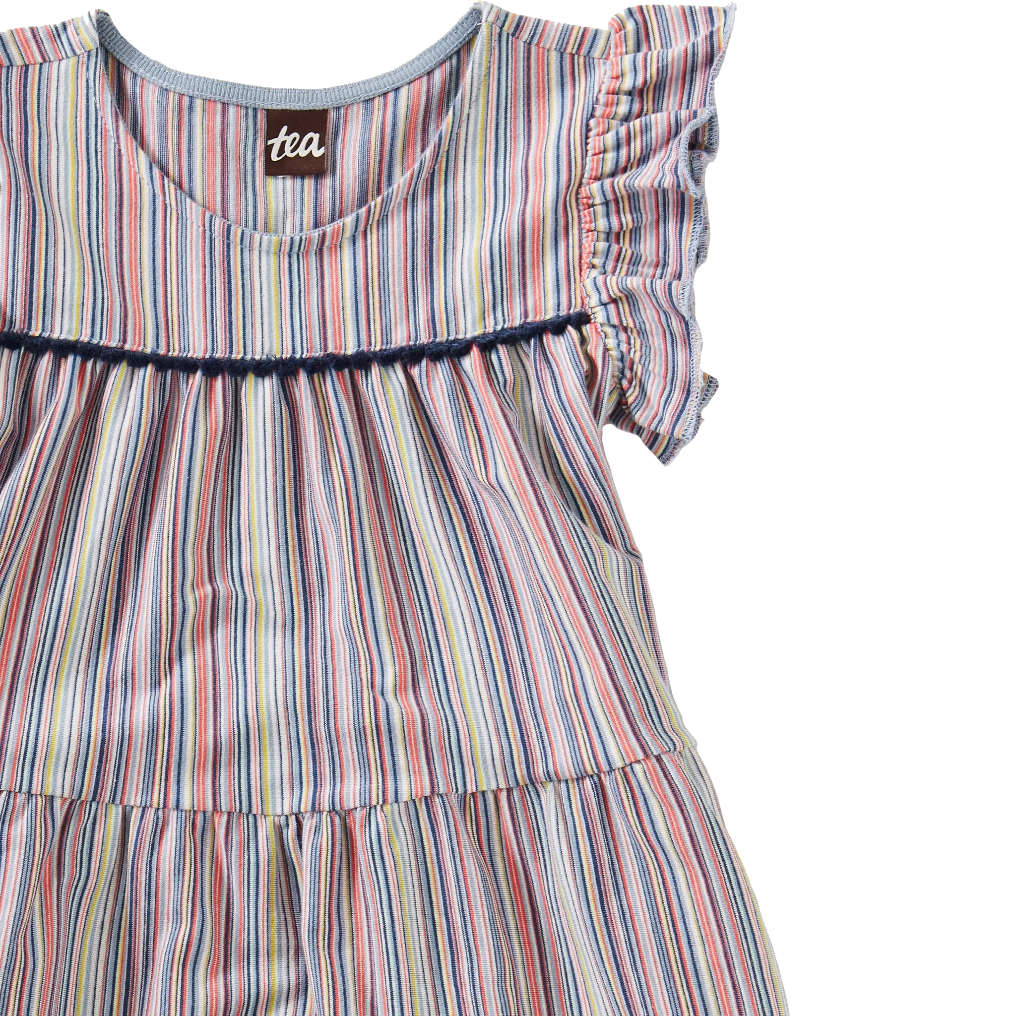 Tassel Trim Tiered Dress